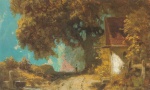 Carl Spitzweg  - Bilder Gemälde - Kapelle am Weg