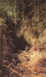 Carl Spitzweg  - Bilder Gemälde - Kinder im Wald
