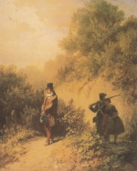 Carl Spitzweg  - Bilder Gemälde - Künstler auf Reisen