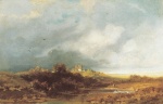 Carl Spitzweg  - Bilder Gemälde - Landschaft mit Schloss