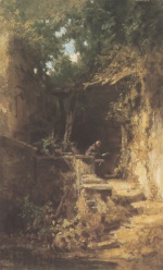 Carl Spitzweg  - Bilder Gemälde - Lesender Klausner