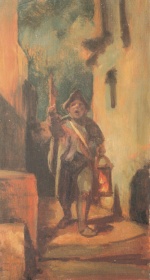 Carl Spitzweg  - Bilder Gemälde - Machtwächter