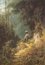 Carl Spitzweg  - Peintures - Fille dans les montagnes