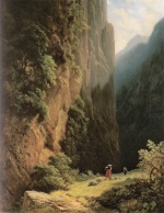 Bild:Mäherinnen im Gebirge