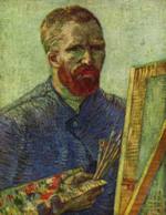 Vincent Willem van Gogh  - Bilder Gemälde - Selbstportrait vor Staffelei