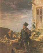 Carl Spitzweg  - Peintures - Violoniste au clair de lune