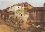 Carl Spitzweg  - Bilder Gemälde - Mühle bei Gern