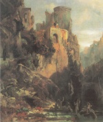 Carl Spitzweg  - Bilder Gemälde - Nixenfang