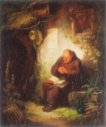 Carl Spitzweg  - paintings - Schlafender Eremit