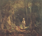 Carl Spitzweg  - Bilder Gemälde - Sonntagsjäger im Walde 