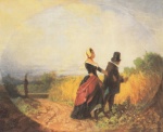 Carl Spitzweg  - Bilder Gemälde - Spaziergang