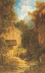 Carl Spitzweg  - Peintures - Recueillement dans les bois