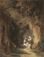 Carl Spitzweg  - Bilder Gemälde - Zwei debattierende Mönche