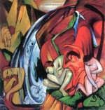 Franz Marc - Peintures - La cascade