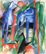 Franz Marc  - Bilder Gemälde - Drei Fabeltiere