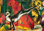 Franz Marc  - Bilder Gemälde - Drei Katzen