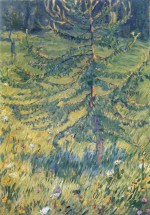 Franz Marc  - Bilder Gemälde - Lärchenbäumchen