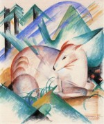 Franz Marc  - Bilder Gemälde - Rotes Reh II