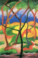 Franz Marc  - Peintures - Ecureuils jouant