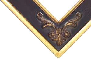 Bilderrahmen - Motiv Bilder Gemälde - Menzel altbraun 4,9 cm