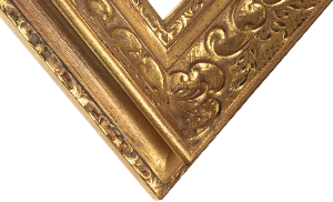 Bilderrahmen - Motiv Bilder Gemälde - Mozart gold-orangegrün 10 cm