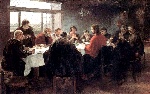 Fritz von Uhde - Bilder Gemälde - Abendmahl