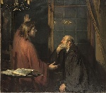 Fritz von Uhde - Bilder Gemälde - Christus und Nikodemus