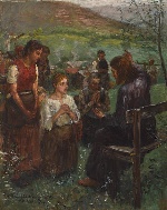 Fritz von Uhde - Bilder Gemälde - Die Bergpredigt