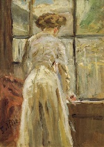 Fritz von Uhde  - Bilder Gemälde - Frau am Fenster