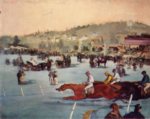 Edouard Manet  - Bilder Gemälde - Rennen im Bois de Boulogne