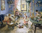 Fritz von Uhde  - Bilder Gemälde - Kinderstube