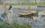 Edouard Manet  - Bilder Gemälde - Seine Ufer bei Argenteuil