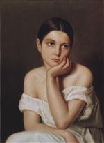 Theodore Chasseriau - Bilder Gemälde - Bildnis der Schwester Aline