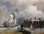 Andreas Achenbach  - paintings - An der holländischen Küste