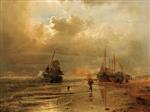 Andreas Achenbach - Bilder Gemälde - An der Nordsee