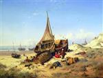 Andreas Achenbach - Bilder Gemälde - Ebbe