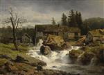 Andreas Achenbach  - Bilder Gemälde - The Mill
