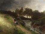 Andreas Achenbach  - Bilder Gemälde - Westfälische Mühle nahe Capenberg