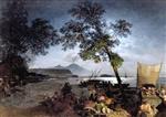Oswald Achenbach - Bilder Gemälde - Am Golf von Neapel
