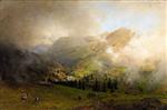 Oswald Achenbach - Bilder Gemälde - Blick auf die Rigi