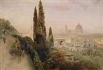 Oswald Achenbach  - Bilder Gemälde - Florence