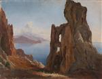 Oswald Achenbach  - Bilder Gemälde - Landschaft auf Capri
