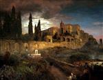 Oswald Achenbach  - Bilder Gemälde - Villa d'Este