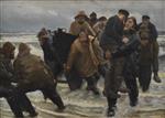 Michael Peter Ancher - Bilder Gemälde - Die Mannschaft gerettet