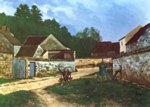 Alfred Sisley - Bilder Gemälde - Dorfsstraße in Marlotte