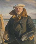 Michael Peter Ancher  - Bilder Gemälde - Selbstportrait
