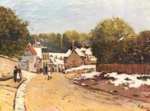 Alfred Sisley - Bilder Gemälde - Erster Schnee in Louveciennes