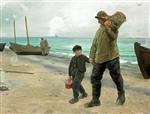 Michael Peter Ancher  - Bilder Gemälde - Vater und Sohn