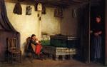 Albert Anker - Bilder Gemälde - An Interior with Mother and Children