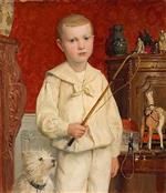 Albert Anker  - paintings - Bildnis Fritz Lüthy